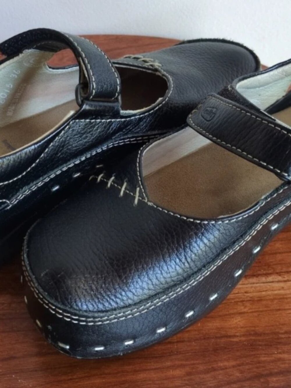 Wolky Mary Jane Strap Black Leather Cloggy Clogs Women’s EU 36 US 5.5-6 - Picture 9 of 11